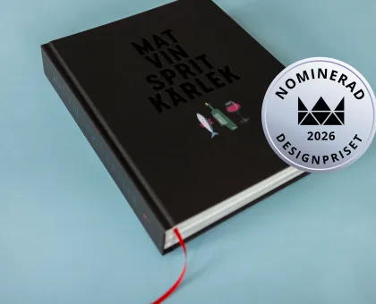 Indigo-boken MAT VIN SPRIT KÄRLEK nominerad till Svenska Designpriset.